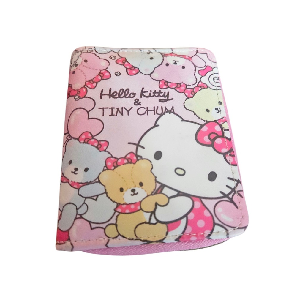 Hello Kitty & Tiny Chum Pink‎ Zip Around Wallet Cute Sanrio